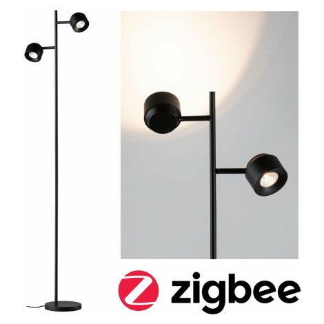 PAULMANN LED stojací svítidlo Smart Home Zigbee Puric Pane 2700K 2x3W černá
