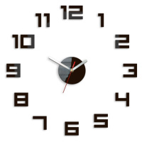 Moderní nástěnné hodiny DIGIT WENGE