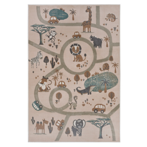 Dětský koberec Adventures 105972 Cream Brown Grey 120x170 cm Hanse Home