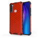 Honeycomb pancéřové pouzdro se silikonovým rámem pro Xiaomi Redmi Note 9 red