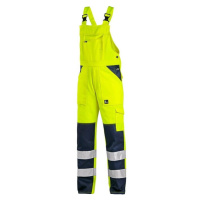 CXS Norwich reflexní pracovní kalhoty s laclem žluto modré