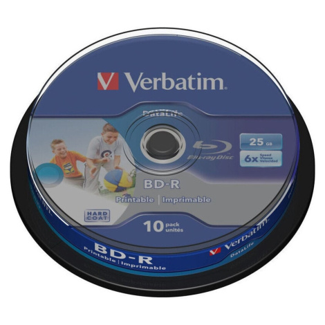 VERBATIM BD-R SL Datalife HTL (10 ks) Blu-Ray/Spindle/6x/25GB