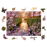 Puzzle Dřevěné Premium 3D Skládačka pro dospělé Sakura A4 Krajina