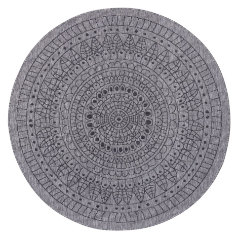 NORTHRUGS - Hanse Home koberce Kusový koberec Twin-Wendeteppiche 105476 Night Silver kruh – na v