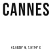 Fototapeta Cannes simple coordinates, (96 x 128 cm)
