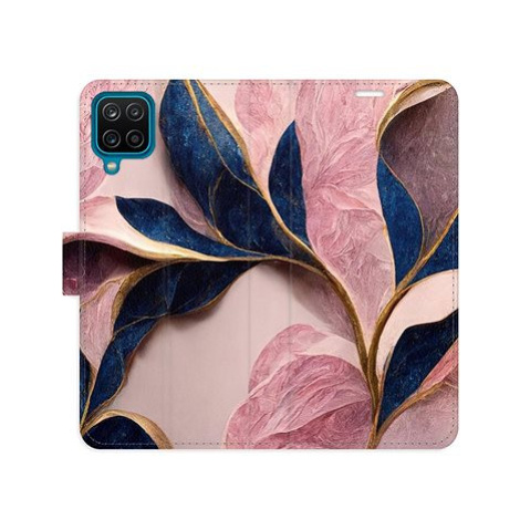 iSaprio flip pouzdro Pink Leaves pro Samsung Galaxy A12