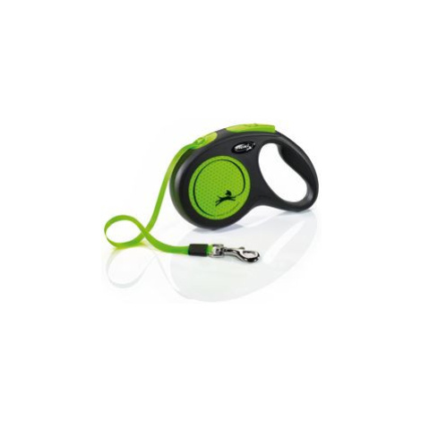 Vodítko Flexi Neon M pásek 5m/25kg černá/zelená new
