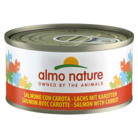 Almo Nature konzervy 24 x 70 g - Losos s mrkví