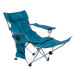 Divero D76013 kempingová židle s odnímatelnou podnožkou, modrá
