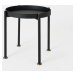 Černý odkládací stolek Custom Form Hanna, ⌀ 40 cm