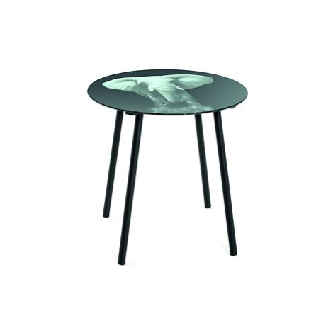Kulatý stolek Elefa, 41 cm, černá / šedá