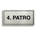 Accept Piktogram "4. PATRO" (160 × 80 mm) (stříbrná tabulka - černý tisk)