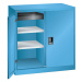 LISTA Skříň s otočnými dveřmi, 2 police, šířka 1000 mm, 1 zásuvka, světlá modrá