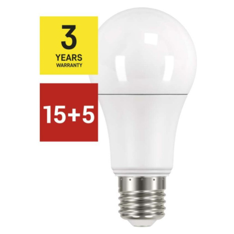 15 + 5 zdarma – LED žárovka Classic A60 / E27 / 14 W (100 W) / 1 521 lm / teplá bílá EMOS