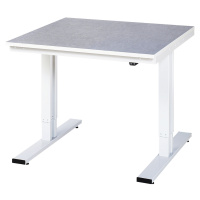 RAU Psací stůl s elektrickým přestavováním výšky, povlak z linolea, nosnost 300 kg, š x h 1000 x