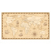 Mapa Vector antique world map with countries boundaries, MicrovOne, 40 × 22.2 cm