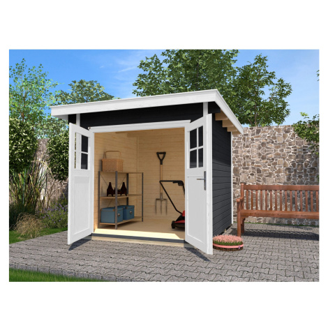 Weka Dřevěný zahradní domek 179 vel. 4, antracitová, 295 x 301 cm