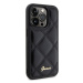 Guess hard obal na iPhone 15 PRO 6.1" Black Quilted Metal Logo