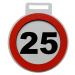 Narozeninová medaile - značka s číslem a textem 25 Standardní text