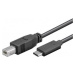 PremiumCord Kabel USB 3.1 konektor C/male - USB 2.0 konektor B/male, 1m