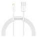 Kabel USB na Lightning Baseus Superior Series, 2,4 A, 1,5 m (bílý)