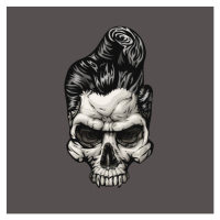 Ilustrace front view human skull stroke, IfH85, 40 × 40 cm