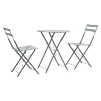 vidaXL 3dílný bistro set ocelový černý