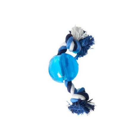 Hračka pes Buster Strong Ball s provazem světle modrá S Kruuse Jorgen A/S