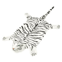 Plyšový koberec tygr 144 cm bílý