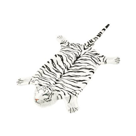 Plyšový koberec tygr 144 cm bílý SHUMEE
