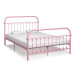 Rám postele růžový kov 120x200 cm