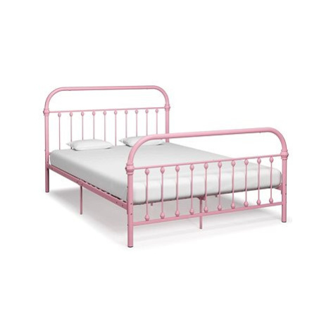 Rám postele růžový kov 120x200 cm SHUMEE