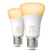LED žárovka E27 Philips Hue 2ks 8W (75W) White Ambiance (2200-6500K) stmívatelná