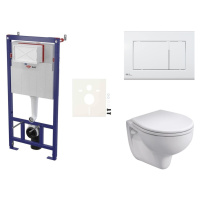 Cenově zvýhodněný závěsný WC set SAT do lehkých stěn / předstěnová montáž+ WC Kolo Rekord SIKOSS