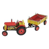 Traktor Zetor s valníkem - Červená