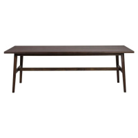 Tmavě hnědý jídelní stůl v dekoru dubu 100x220 cm Plainfield – Rowico