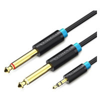 Vention 3.5mm Male to 2x 6.3mm Male Audio Cable 5m Black