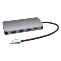 i-Tec USB-C Metal Nano Dock HDMI/VGA with LAN + Power Delivery 100 W C31NANODOCKVGAPD Šedá