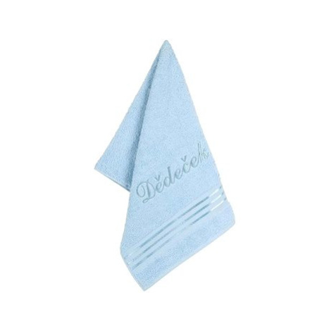 BELLATEX s.r.o. Froté ručník 50×100 Linie L/718 modrá s výšivkou Dědeček