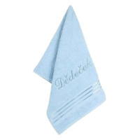 BELLATEX s.r.o. Froté ručník 50×100 Linie L/718 modrá s výšivkou Dědeček