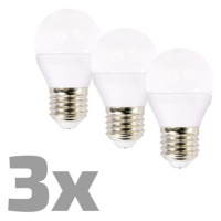 Žárovka LED E27  6W miniGLOBE bílá teplá ECOLUX SOLIGHT WZ432-3 3ks