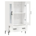 vidaXL Skříň highboard lesklá bílá 69,5 x 31 x 115 cm kompozitní dřevo