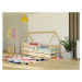 Benlemi Dětská postel domeček FENCE 2v1 ze dřeva se zábranou a úložným šuplíkem Zvolte barvu: Bé
