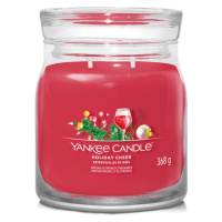 YANKEE CANDLE Signature Vonná svíčka střední 2 knoty Holiday Cheer 368 g