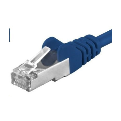 PREMIUMCORD Patch kabel CAT6a S-FTP, RJ45-RJ45, AWG 26/7 7m modrá