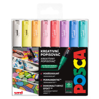 Akrylové popisovače POSCA, PC-1M, 0,7–1 mm - 8 pastelových barev