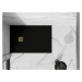 MEXEN/S Stone+ obdélníková sprchová vanička 130 x 90, černá, mřížka zlatá 44709013-G