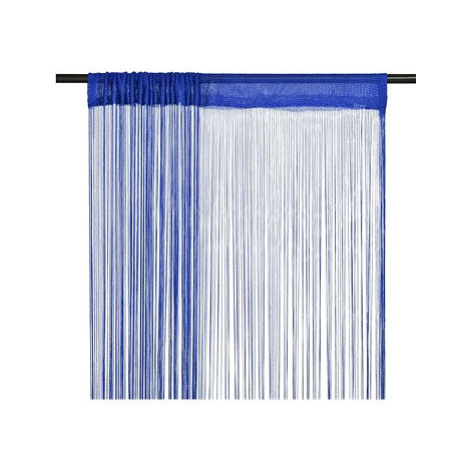 Provázkové záclony, 2 ks, 100x250 cm, modrá SHUMEE
