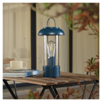 Lindby Nabíjecí stolní lampa Lindby Yvette, modrá, IP44, dotykový stmívač