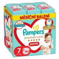 Pampers Premium Care Pants Velikost 7, Plenkové Kalhotky 80 Kusů 17kg+